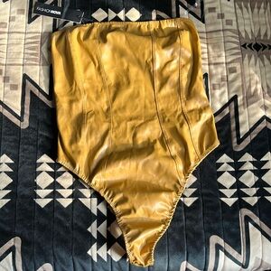 Fashion Nova Faux Leather Bodysuit